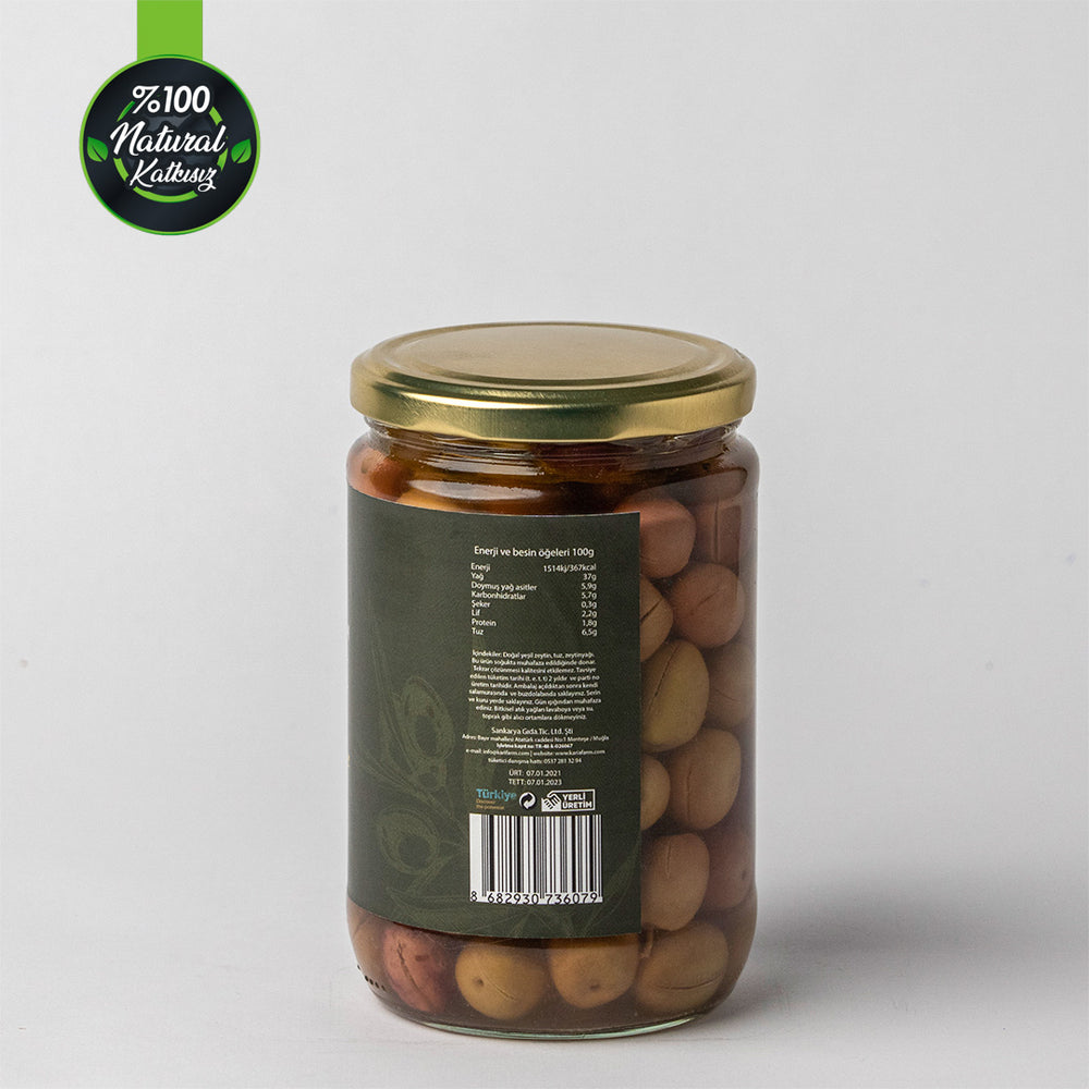 
                  
                    Yeşil Zeytin DOĞAL,KATKISIZ 900grm Net 600
                  
                